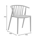 Πολυθρόνα Zelma pakoworld pp σε λευκή απόχρωση 55x53x73εκ