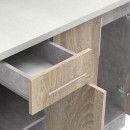 Σύνθεση κουζίνας Festa II pakoworld μελαμίνη σε sonoma απόχρωση και πάγκο σε ανοιχτό γκρι 120x60x85εκ