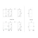 Σύνθεση κουζίνας Festa II pakoworld μελαμίνη σε sonoma απόχρωση και πάγκο σε ανοιχτό γκρι 120x60x85εκ