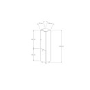 Ντουλάπα-στήλη μπάνιου Gingo pakoworld μελαμίνης λευκό 33x35x159εκ