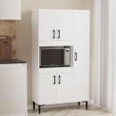 Ντουλάπια κουζίνας Defne pakoworld σε λευκή απόχρωση 89x37.5x160εκ