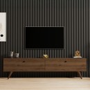 Έπιπλο τηλεόρασης Jate pakoworld σε καρυδί απόχρωση 160x25x40εκ