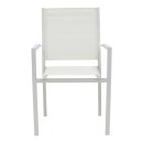 Πολυθρόνα Zacreta pakoworld αλουμίνιο-textilene σε λευκή απόχρωση 56x61x87.5εκ