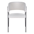 Πολυθρόνα Rachele I pakoworld μπεζ ύφασμα-πόδι μαύρο μέταλλο 52x65x79εκ | Συσκευασία 4 τμχ