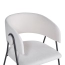 Πολυθρόνα Rachele I pakoworld μπεζ ύφασμα-πόδι μαύρο μέταλλο 52x65x79εκ | Συσκευασία 4 τμχ