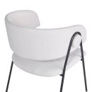 Πολυθρόνα Rachele I pakoworld μπεζ ύφασμα-πόδι μαύρο μέταλλο 52x65x79εκ | Συσκευασία 4 τμχ