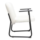 Πολυθρόνα Vindor pakoworld ύφασμα σε κρεμ απόχρωση με μαύρο μεταλλικό πόδι 65x68.5x79.5εκ