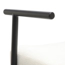 Πολυθρόνα Vindor pakoworld ύφασμα σε κρεμ απόχρωση με μαύρο μεταλλικό πόδι 65x68.5x79.5εκ