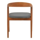 Πολυθρόνα Hogie pakoworld rubberwood καρυδί- μαύρο pu μαξιλάρι 61x60x76εκ | Συσκευασία 2 τμχ