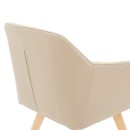 Πολυθρόνα Safira pakoworld PU ύφασμα μπεζ-φυσικό 57x58x84εκ | Συσκευασία 2 τμχ