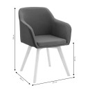 Πολυθρόνα Safira pakoworld PU ύφασμα μπεζ-φυσικό 57x58x84εκ | Συσκευασία 2 τμχ