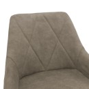 Σκαμπό bar Empower pakoworld μεταλλικό μαύρο-ύφασμα antique γκρι καφέ | Συσκευασία 2 τμχ