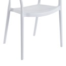 Πολυθρόνα Ankara pakoworld στοιβαζόμενη pp-pe rattan σε λευκή-φυσική απόχρωση 54x55.5x77εκ