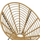 Πολυθρόνα Naoki pakoworld pe ratatn σε φυσική απόχρωση-μέταλλο μαύρο πόδι 78x74x87εκ