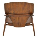 Πολυθρόνα Brazin pakoworld καρυδί teak ξύλο 72x71x77εκ