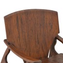 Πολυθρόνα Brazin pakoworld καρυδί teak ξύλο 72x71x77εκ