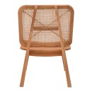 Πολυθρόνα Viborg pakoworld φυσικό teak ξύλο-φυσικό rattan 60x75x87εκ