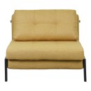 Πολυθρόνα-κρεβάτι Fancy pakoworld ύφασμα σε κίτρινη απόχρωση με μαύρο πόδι 95x98x70εκ