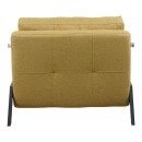 Πολυθρόνα-κρεβάτι Fancy pakoworld ύφασμα σε κίτρινη απόχρωση με μαύρο πόδι 95x98x70εκ