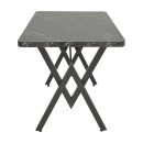 Τραπέζι Vertex pakoworld μαυρο εφέ μαρμάρου με μαύρα μεταλλικά πόδια 110x70x72εκ