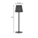 Επιτραπέζιο φωτιστικό αφής LED Brave Ι pakoworld επαναφορτιζόμενο σε μπρονζέ απόχρωση Φ11.5x37εκ