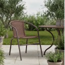 Πολυθρόνα Obbi pakoworld μέταλλο-pe καφέ 53x59x72εκ