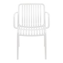 Πολυθρόνα Zoi pakoworld pp σε λευκή απόχρωση 55.5x57.5x79εκ