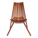 Πολυθρόνα Phoenox pakoworld πτυσσόμενη φυσικό teak ξύλο 65x90x87εκ