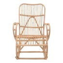 Κουνιστή πολυθρόνα Cormeny pakoworld rattan σε φυσική απόχρωση 68x109x103εκ