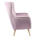 Πολυθρόνα Insicive pakoworld βελούδο σάπιο μήλο-φυσικό πόδι 72x89x105εκ