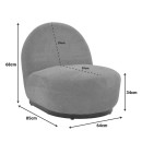 Πολυθρόνα Zenny pakoworld υφασμα terracotta 64x85x68εκ