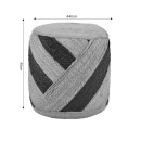 Σκαμπό Relous Inart φυσικό-μαύρο 100% γιούτα Φ37x39εκ