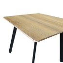 Τραπέζι Squaro pakoworld sonoma mdf με μαύρα μεταλλικά πόδια 80x80x75εκ