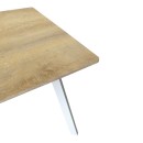 Τραπέζι Squaro pakoworld sonoma mdf με λευκά μεταλλικά πόδια 80x80x75εκ