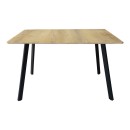 Τραπέζι Squaro pakoworld sonoma mdf με μαύρα μεταλλικά πόδια 120x70x75εκ