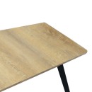 Τραπέζι Squaro pakoworld sonoma mdf με μαύρα μεταλλικά πόδια 120x70x75εκ