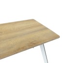 Τραπέζι Squaro pakoworld sonoma mdf με λευκά μεταλλικά πόδια 120x70x75εκ