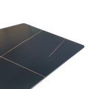 Τραπέζι Mapele pakoworld μαύρη όψη μαρμάρου με μαύρα μεταλλικά πόδια 180x90x75εκ