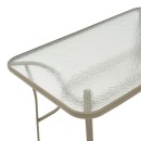 Τραπεζαρία Tade-Ensure pakoworld 5τεμ μέταλλο-γυαλί σε σαμπανιζέ απόχρωση 140x80x70εκ