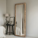 Καθρέπτης Ledalo pakoworld ξύλο σε φυσική απόχρωση 45x4.5x130εκ