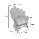 Πολυθρόνα Fragia Inart με μπεζ μαξιλάρι-φυσικό rattan 85x96x120εκ