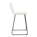 Σκαμπό μπαρ Essential pakoworld ύφασμα μπεζ-πόδι μάυρο μεταλλικό 53x64.5x107εκ | Συσκευασία 4 τμχ