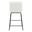 Σκαμπό μπαρ Essential pakoworld ύφασμα μπεζ-πόδι μάυρο μεταλλικό 53x64.5x107εκ | Συσκευασία 4 τμχ