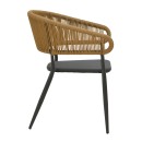 Τραπεζαρία Kliton-Raven σετ 3τεμ pakoworld αλουμίνιο σε ανθρακί απόχρωση 80x80x74εκ