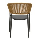 Τραπεζαρία Kliton-Raven σετ 3τεμ pakoworld αλουμίνιο σε ανθρακί απόχρωση 80x80x74εκ