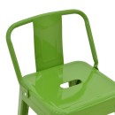 Σκαμπό μπαρ μεσαίου ύψους με πλάτη Utopia pakoworld μέταλλο σε πράσινη απόχρωση 42x42x86εκ