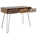 Κονσόλα Boho pakoworld καρυδί με μεταλλικά πόδια 100x50,5x74,5εκ