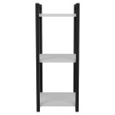 Επιδαπέδια ραφιέρα Harvey pakoworld μαύρο μέταλλο και μελαμίνη σε λευκή απόχρωση 33x28x70εκ