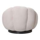 Πολυθρόνα περιστρεφόμενη Nester pakoworld μπουκλέ ύφασμα σε μπεζ απόχρωση 98x97x69εκ