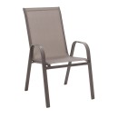 Τραπεζαρία Ensure-Calan σετ 5τεμ pakoworld μέταλλο-textilene καφέ